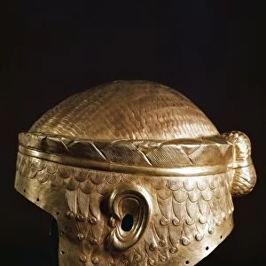 Sumerian civilization, king Meskalamdugs golden helmet, from Ur