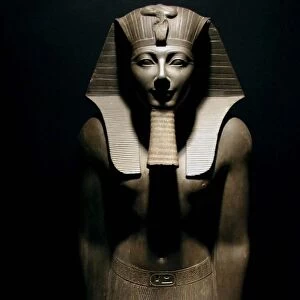 Thutmose III or Tuthmosis III. King of Egypt Basalt statue, Luxor Museum. As sixth