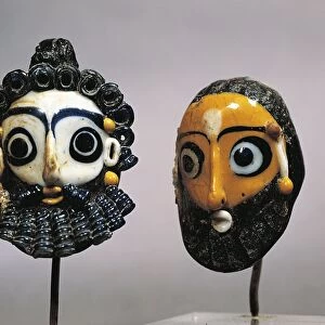Tunisia, Carthage, Glass paste punic masks