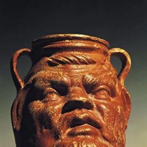Vase in shape of Silenus head, from Asia Minor