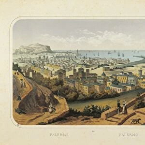 View of Palermo, 1852, lithograph