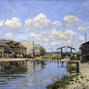 View of the St Martin Canal 1872: Alfred Sisley (1839-1899) French painter. Oil on canvas