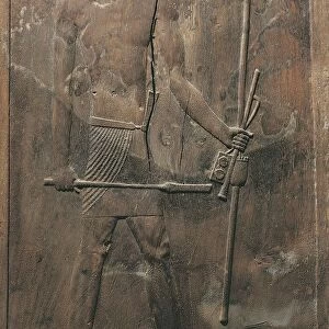 Wooden panel depicting deceased from tomb of Hesira at Saqqara, Egypt, Old Kingdom (2650-2150 B. C. Dynasty III