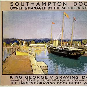 Southampton Docks, SR poster, 1933