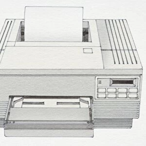 1980s laser printer, front view