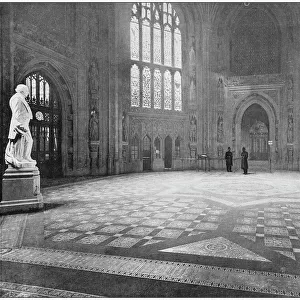 Antique photograph of the British Empire: Central Hall of the Houses of Parliament, Westminster