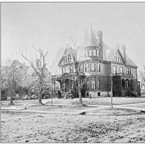 Antique photograph from Lawrence, Kansas, in 1898: House