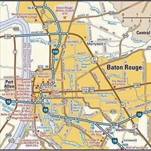 Baton Rouge area map