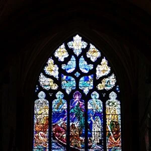 Close Up Stained Glass Window, Saint Giles Cathedral, United Kingdom
