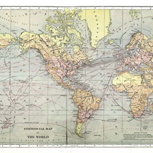 Commercial map of the world 1892