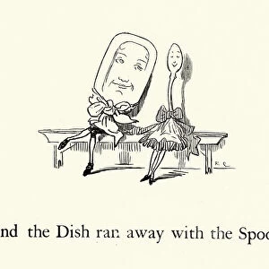 Hey Diddle Diddle, And the dish ran away with the spoon, Nursery Rhyme