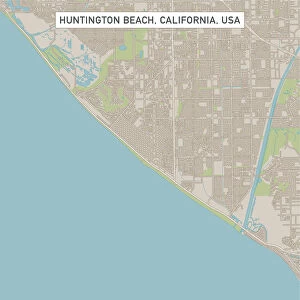 Huntington Beach California US City Street Map