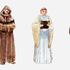 Illustration of three 16th century Christian priests