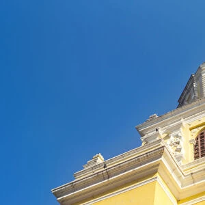 Low angle view at Colonial church of Nuestra SeAnora de la Merced, Antigua, Guatemala