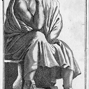 Lucius Annaeus Seneca, called Seneca the Younger, born about 1, 65 AD was a Roman philosopher, playwright, naturalist, politician, historical Rome, Italy, digital reproduction of an 18th century original, original date unknown