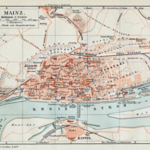 Mainz city map 1895