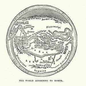 Map of the Ancient World according to Homer