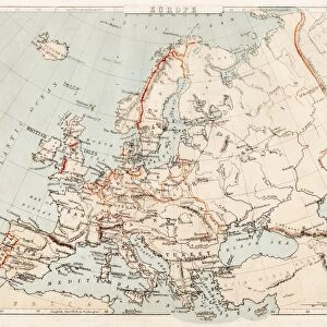 Map of Europe 1869