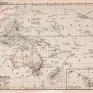 Map of Oceania 1881