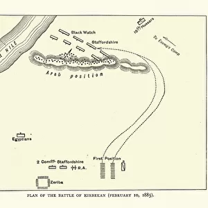 Plan of the Battle of Kirbekan February 10, 1885, Mahdist War
