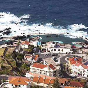 Porto Moinz with a sea water swimming pool, Lanceiros, Porto Moniz, Madeira, Portugal