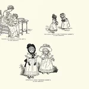 Sketches of Little girls by Kate Greensway, 19th Century