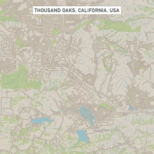 Thousand Oaks California US City Street Map