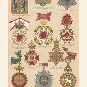 Various historical international medals (except Europe), chromolithograph, published in 1897