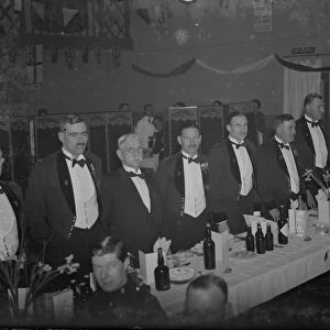 Dartford Territorial Army dinner. On the table, from left to right; Major EB Loveless