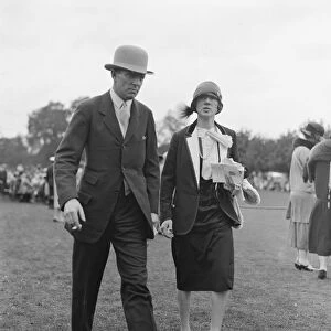 Ranelagh polo pony show. Mr Charles Pym and Mrs Marshall Roberts. 1926