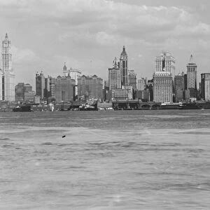 Remarkable View of Lower New York Skyline January 1921