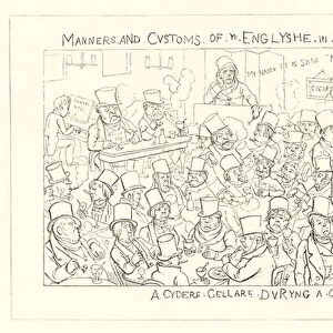 1849, A Cider Cellar during a Comic Song (engraving)