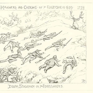 1849, Deer Stalking in the Highlands (engraving)