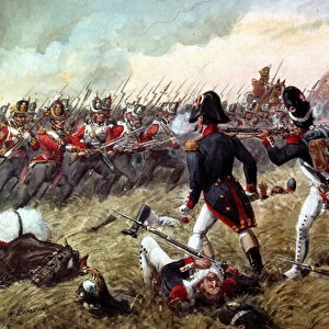 The 3rd Regiment of Foot Guards repulsing the final charge of the old Guard at the Battle