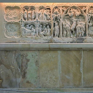Abbey of Fontenay. Detail of the wall of the abbey church chevet