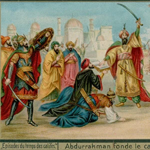 Abd-ar-Rahman III Proclaims the Caliphate of Cordoba (chromolitho)