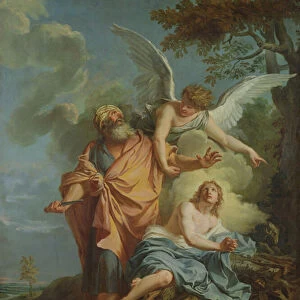 Abraham sacrificing (oil on canvas)