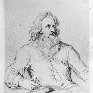 Abraham Symonds, after a portrait by Sir Godfrey Kneller (pen & ink and wash on paper)