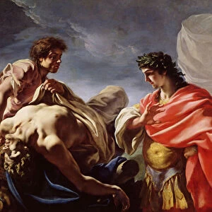 Achilles Contemplating the Body of Patroclus (oil on canvas)