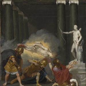 Achilles wounded by Paris, c. 1650 (oil on canvas)