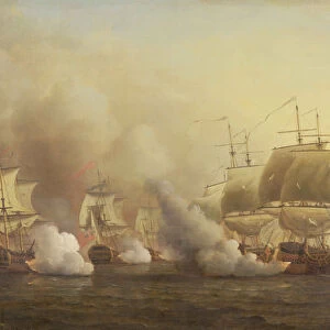 Action Off the Cape of Good Hope, March 9th, 1757 (oil on canvas)