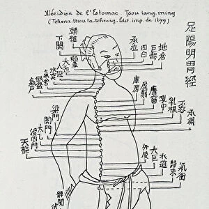 Acupuncture: "Meridian of the stomach", ed. 1679, China