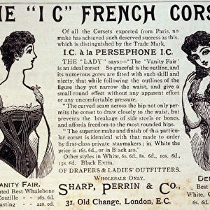Advertising for French corsets. 1888