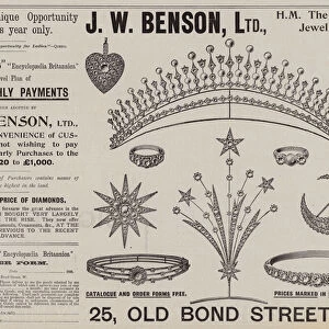 Advertisement, J W Benson (engraving)
