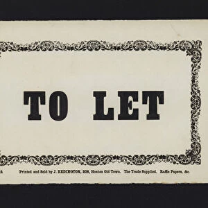 Advertisement: To Let (type)