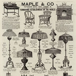 Advertisement, Maple and Co (engraving)