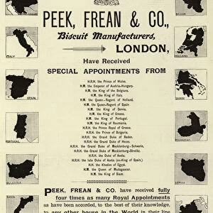 Advertisement, Peek Frean and Co (engraving)
