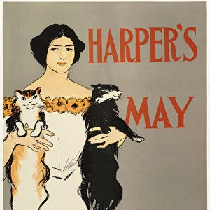Advertising Poster for Harpers New Monthly Magazine, May 1896, pub