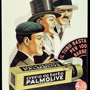 Advertising poster for the shaving cream Palmolive 1936