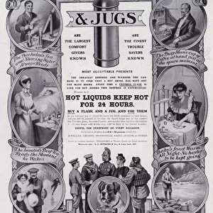 Advertisement for Thermos Flasks and Jugs, c. 1910 (litho)